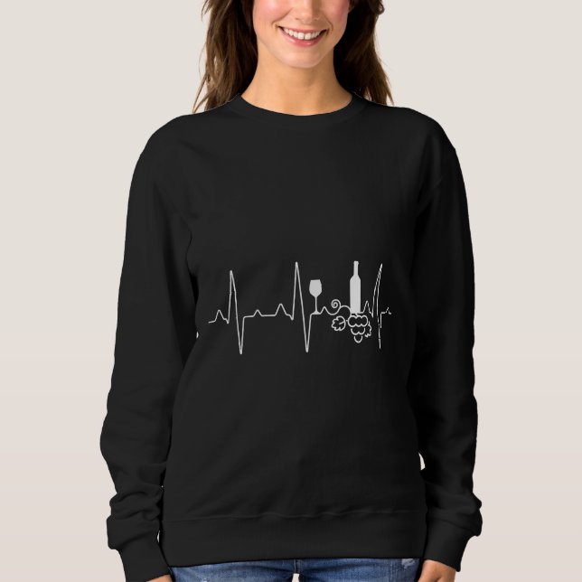 Sweatshirt Boisson de vin Ekg Vino (Devant)