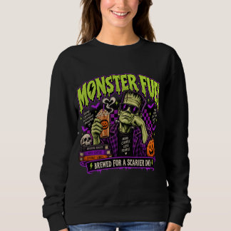 Sweatshirt Boisson énergisante Monster rétro Frankenstein Hal