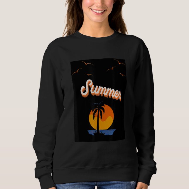 Sweatshirt Boisson ensoleillée d'été et détente (Devant)
