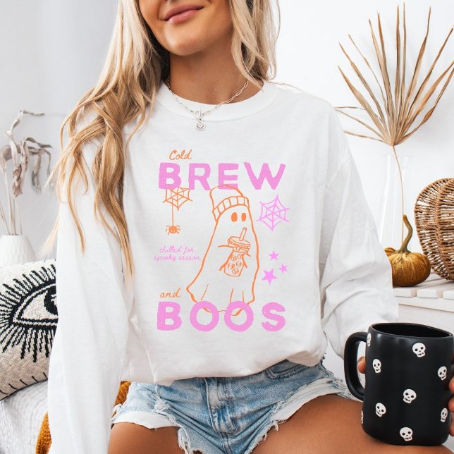 Sweatshirt Boisson froide Ghost Cold Brew et Boos Halloween (Créateur téléchargé)