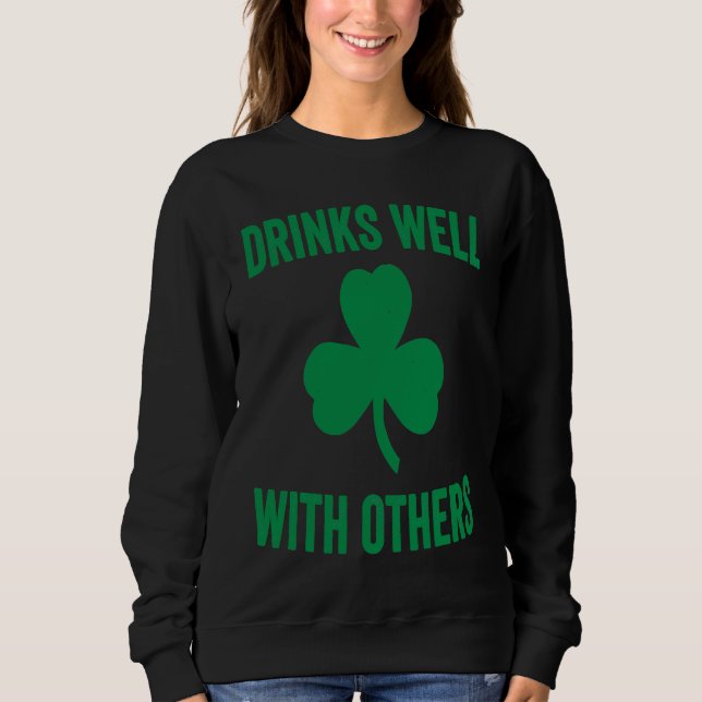 Sweatshirt Boit Bien Avec Les Autres  Concours de buveurs de  (Devant)