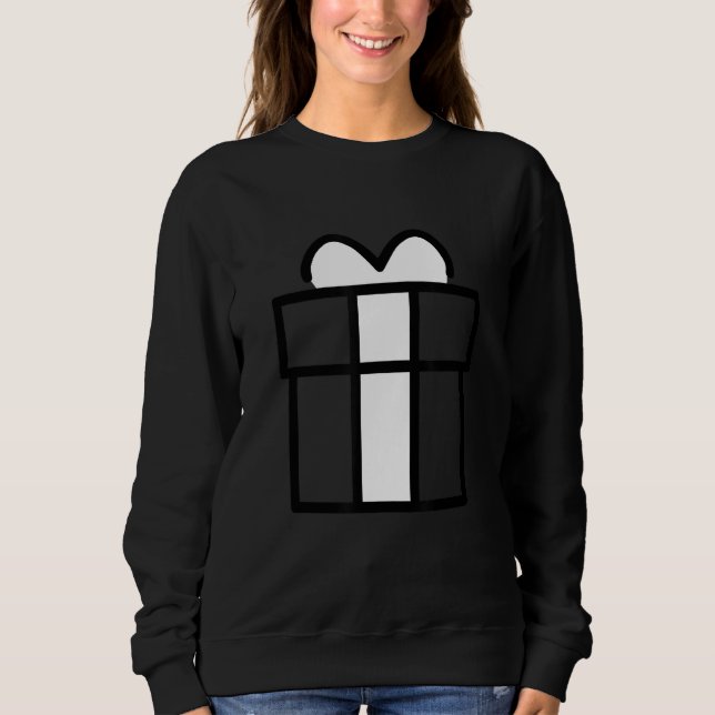 Sweatshirt Boîte Avec Bow Blanc (Devant)
