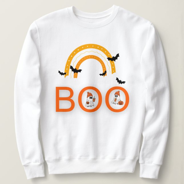 Sweatshirt Boite fantôme d'Halloween 1 (Design devant)
