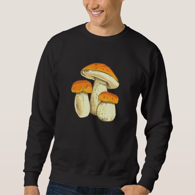 Sweatshirt Boletus Champignons ramassant des sickers de champ (Devant)
