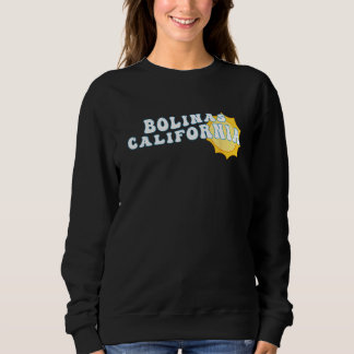 Sweatshirt Bolinas California CA Retro Wavy Souvenir Vacation