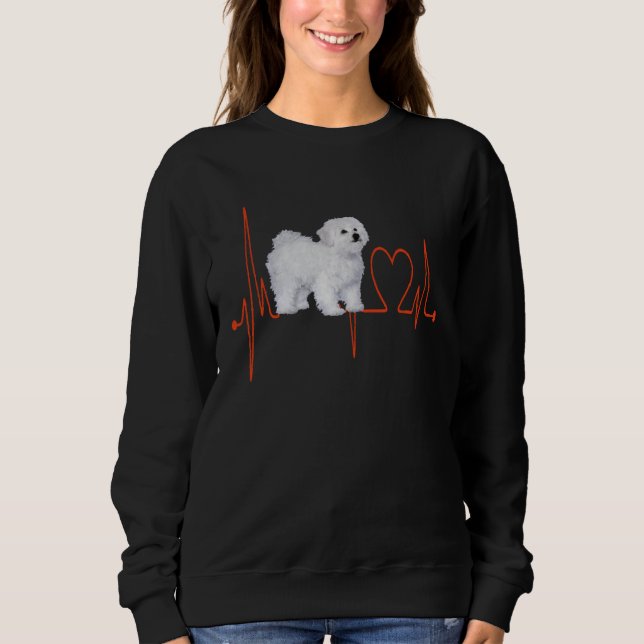 Sweatshirt Bolognese Dog Heartbeat EKG My Dogs Are My Cardio (Devant)