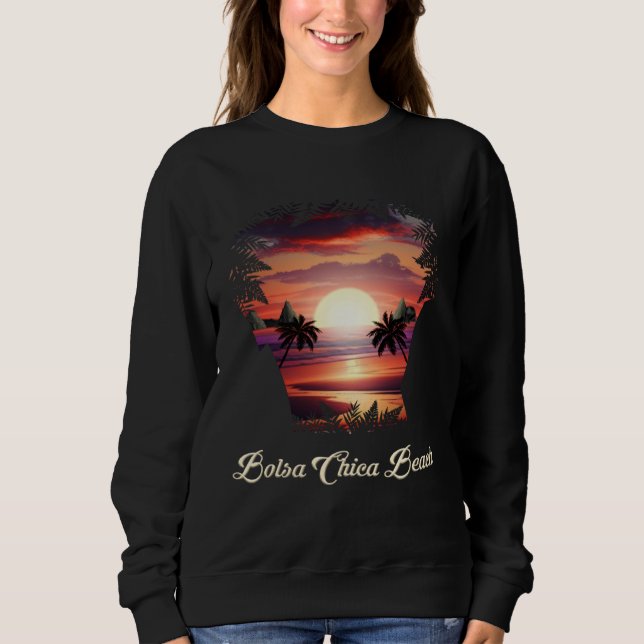 Sweatshirt Bolsa Chica Beach Vibrant Sunset Huntington Beach (Devant)
