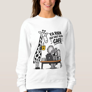 Sweatshirt Bon Café – Funny Giraffe & Koala