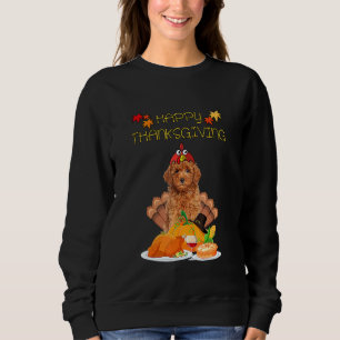 Sweatshirt Bon thanksgiving Day Goldendoodle Chien Turquie