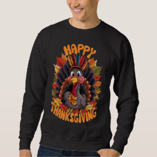Sweatshirt Bon thanksgiving Turquie Famille Chute