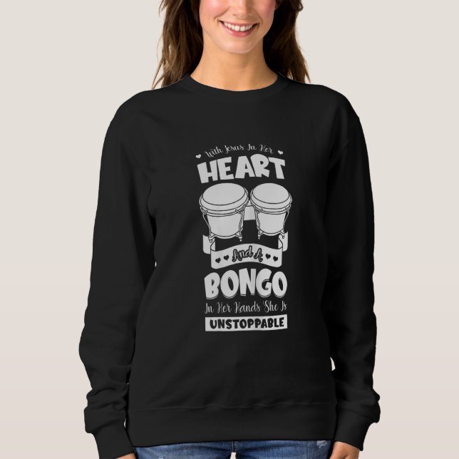 Sweatshirt Bongo Drum Music Instrument Lesson Player Beginner (Devant)