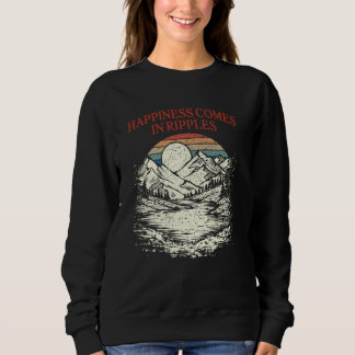 Sweatshirt Bonheur dans les lacs Ripples Sayes Lagoon Citatio