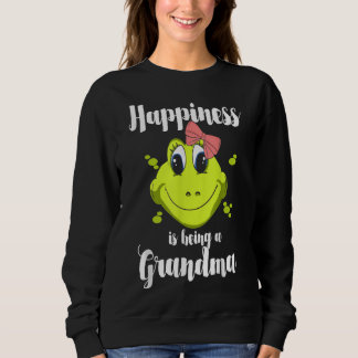 Sweatshirt Bonheur d'être une grand-mère de grenouille grand-