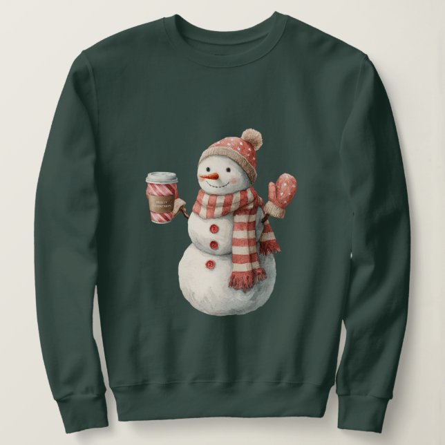 Sweatshirt Bonhomme de neige blanc Noël (Design devant)