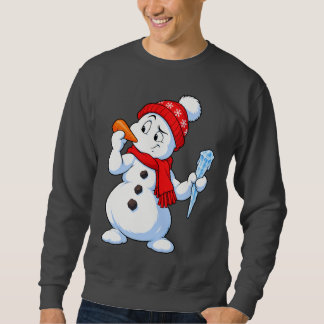 Sweatshirt Bonhomme de neige drôle Carotte ou nez de glace Hu