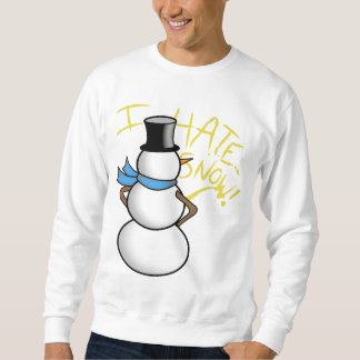 Sweatshirt bonhomme de neige faisant pipi je déteste la neige