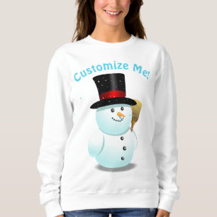 Sweatshirt Bonhomme de neige mignon avec le casquette