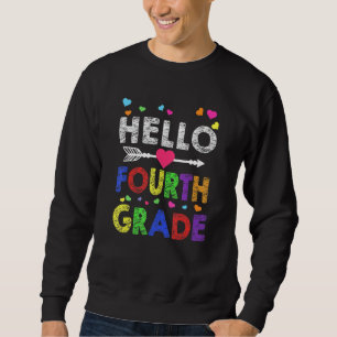 Sweatshirt Bonjour 4E Année Retour À L'École Enseignants Étud