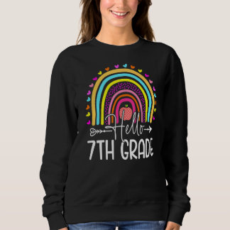 Sweatshirt Bonjour 7e année Arc-en-ciel 7e année Enseignant d