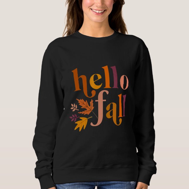 Sweatshirt Bonjour Automne Bienvenue Automne (Devant)