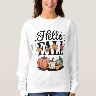 Sweatshirt Bonjour Automne Citrouille Automne