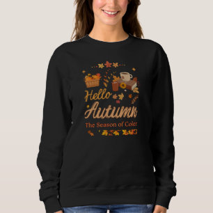 Sweatshirt Bonjour Automne-La Saison des couleurs automne feu