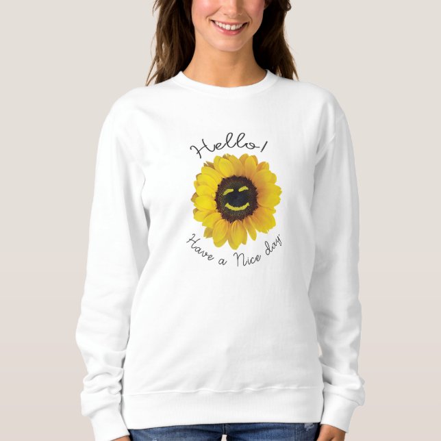 Sweatshirt Bonjour ! Bonne journée (Devant)