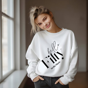 Sweatshirt Bonjour cinquante moderne minimaliste élégant 50e 