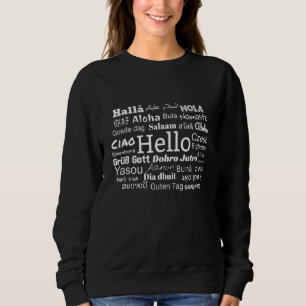 Sweatshirt Bonjour Dans Différentes Langues Multilinguisme
