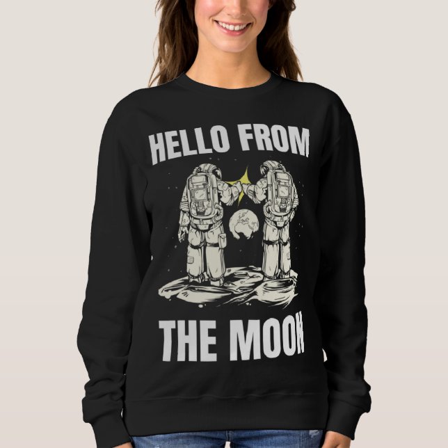 SWEATSHIRT BONJOUR DE LA LUNE ESPACE PLANÈTES SCIENCE ASTRO S (Devant)