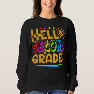 Sweatshirt Bonjour Deuxième Année Amusants 2e Année Retour à 