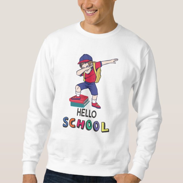 Sweatshirt Bonjour école (Devant)
