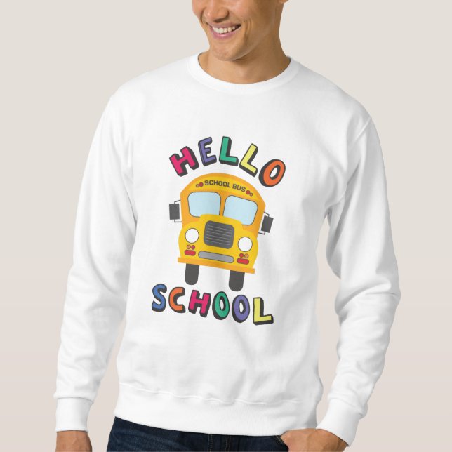 Sweatshirt Bonjour école (Devant)