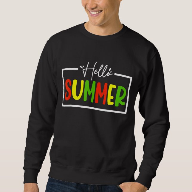 Sweatshirt Bonjour Enseignants d'été (Devant)