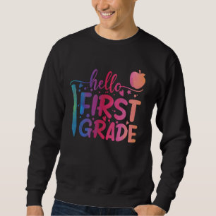 Sweatshirt Bonjour Équipe de première année 1ère année Retour