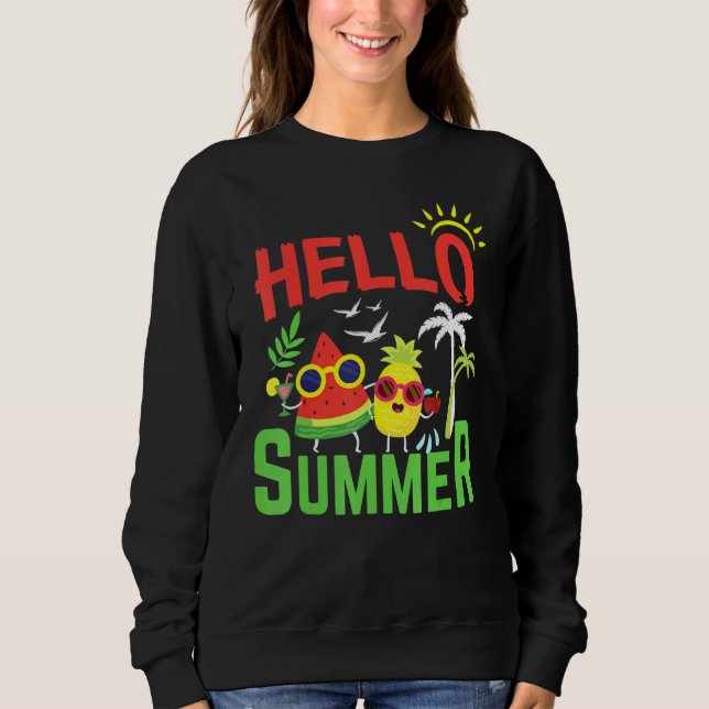 Sweatshirt Bonjour été (Devant)