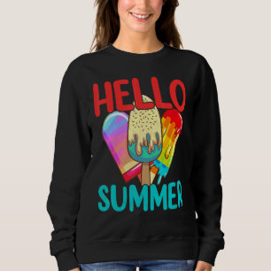Sweatshirt Bonjour Été Dernier Jour De L'École Ceram Popsicle