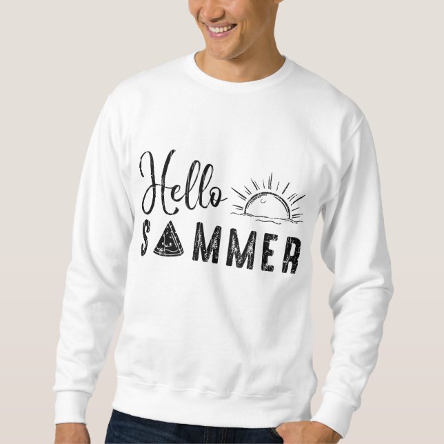 Sweatshirt Bonjour Été Funny Watermelon Fruit Eater Graphisme (Devant)
