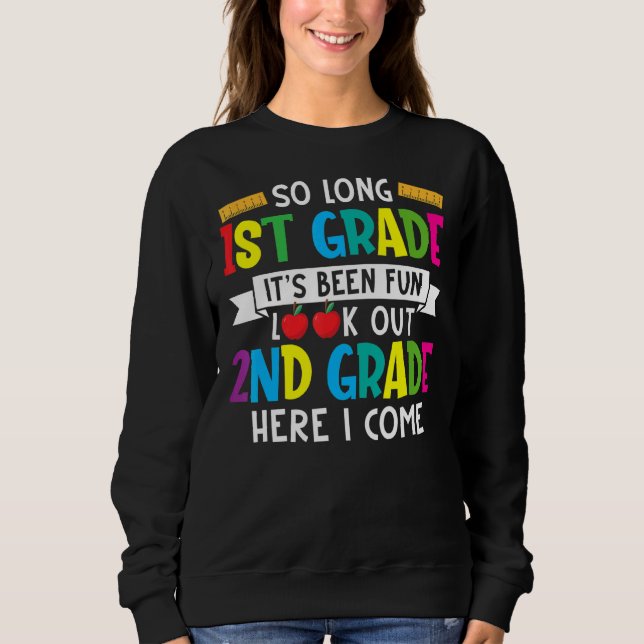 Sweatshirt Bonjour Étudiante De 2E Année Retour À L'École Arg (Devant)