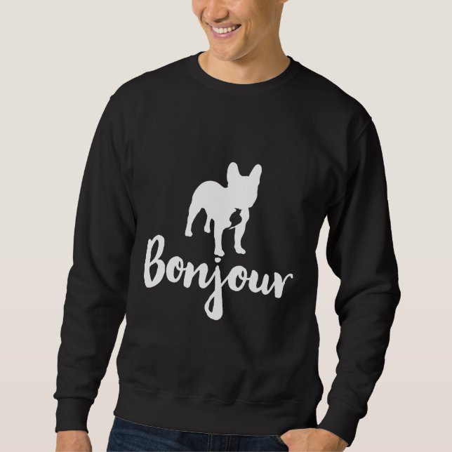 Sweatshirt Bonjour French Bulldog (Devant)