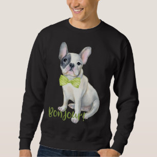 Sweatshirt Bonjour French Bulldog Avec Cravate Bow