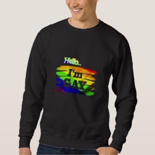 Sweatshirt Bonjour Je M Gay pride Gay Mon ami Est LGBT-Q