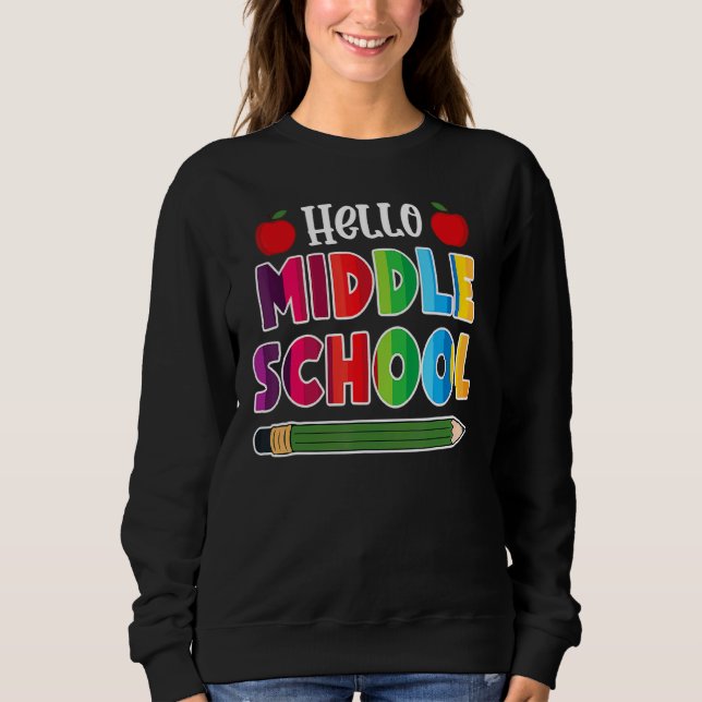 Sweatshirt Bonjour L'Équipe Du Milieu De L'École Secondaire D (Devant)