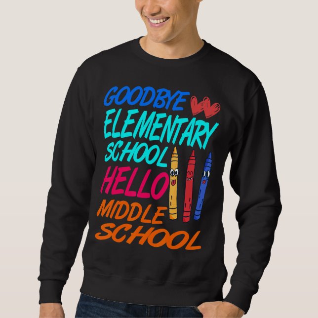 Sweatshirt Bonjour Milieu de l'enseignement primaire Présente (Devant)