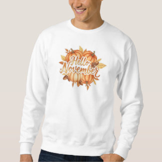 Sweatshirt Bonjour novembre - Conception automnale cosy