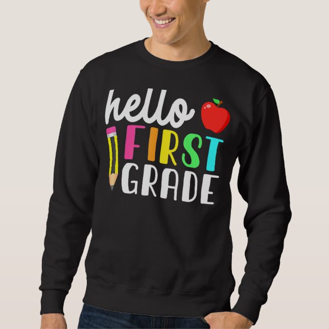 Sweatshirt Bonjour Première Classe Kinder De L'Équipe De Reto (Devant)
