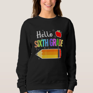 Sweatshirt Bonjour Sixième Classe Retour Au Lycée Crayon Enfa