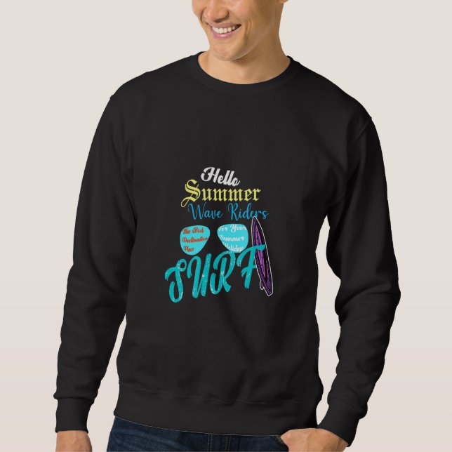 Sweatshirt Bonjour Surf Summer Wave Riders (Devant)