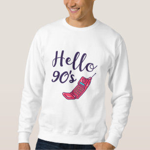 Sweatshirt Bonjour téléphone cellulaire des années 90