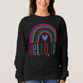 Sweatshirt Bonjour TK Enseignant préscolaire Premier Jour Ret